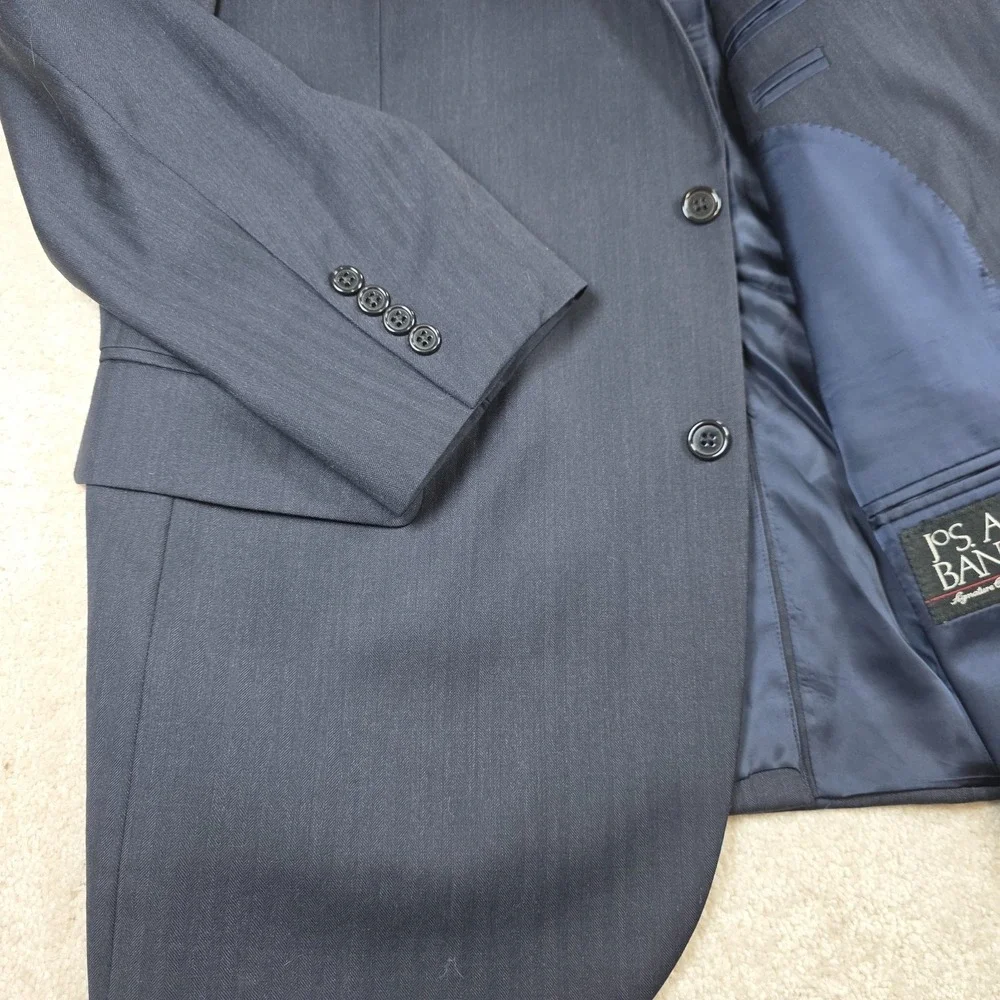 Jos. A. Bank Signature Collection Blazer Mens 46R Navy Blue Wool Notch Lapel